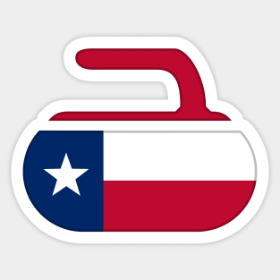 Texas State Flag Curling Stone Texas Curler Sticker